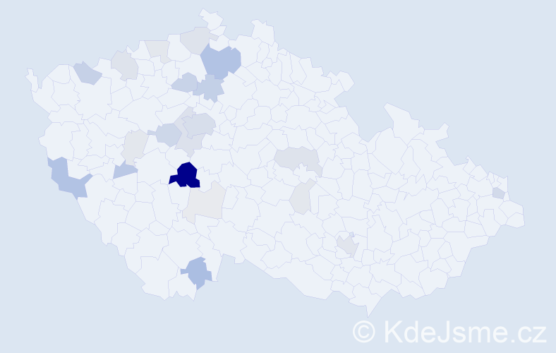 Příjmení: 'Heran', počet výskytů 92 v celé ČR