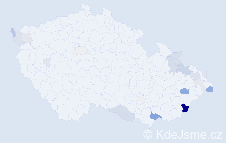 Příjmení: 'Fuček', počet výskytů 45 v celé ČR