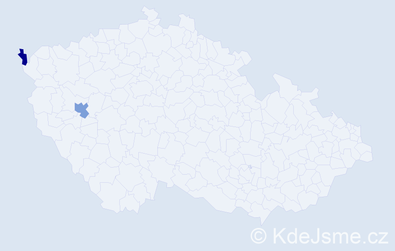 Příjmení: 'Kajkavacová', počet výskytů 3 v celé ČR