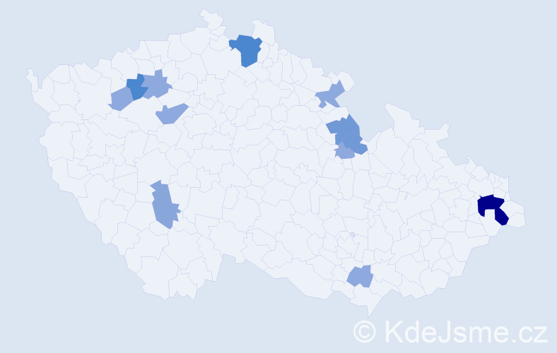 Příjmení: 'Peceková', počet výskytů 31 v celé ČR