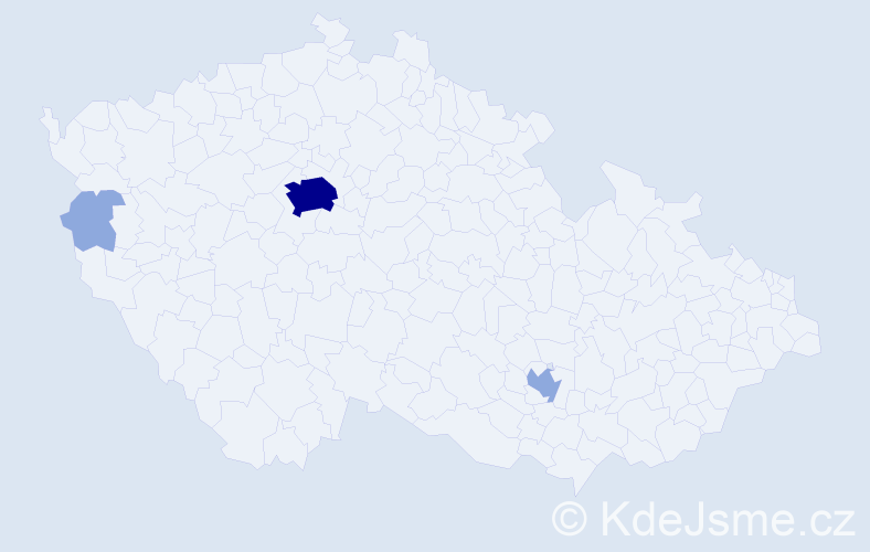 Příjmení: 'Chopa', počet výskytů 9 v celé ČR