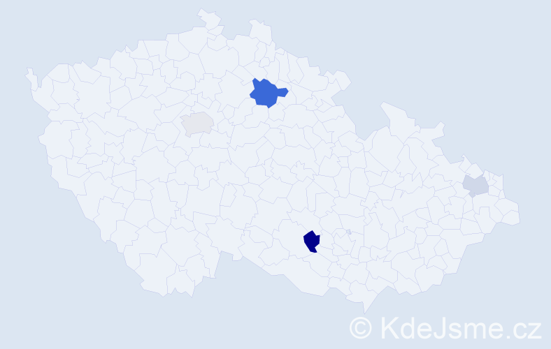 Příjmení: 'Chizmar', počet výskytů 5 v celé ČR