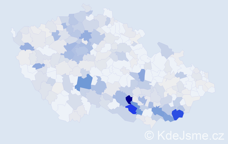 Příjmení: 'Knotek', počet výskytů 1269 v celé ČR