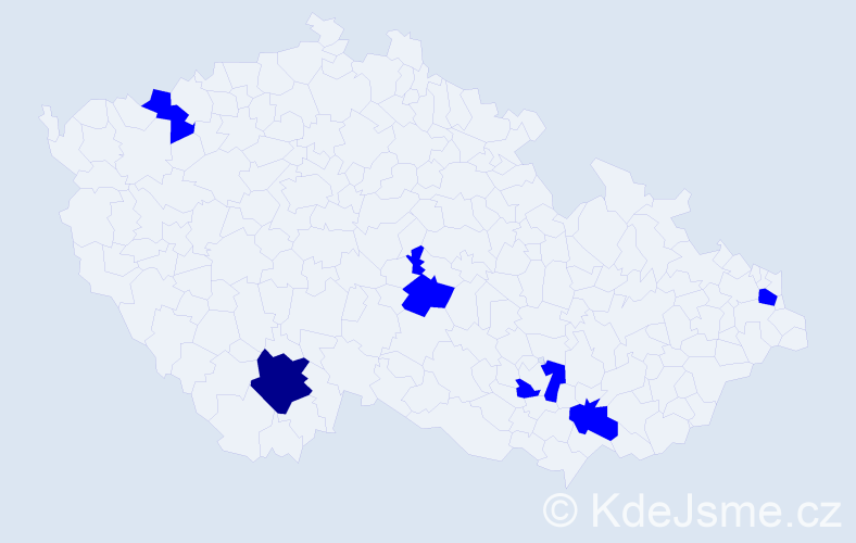 Příjmení: 'Masničková', počet výskytů 7 v celé ČR
