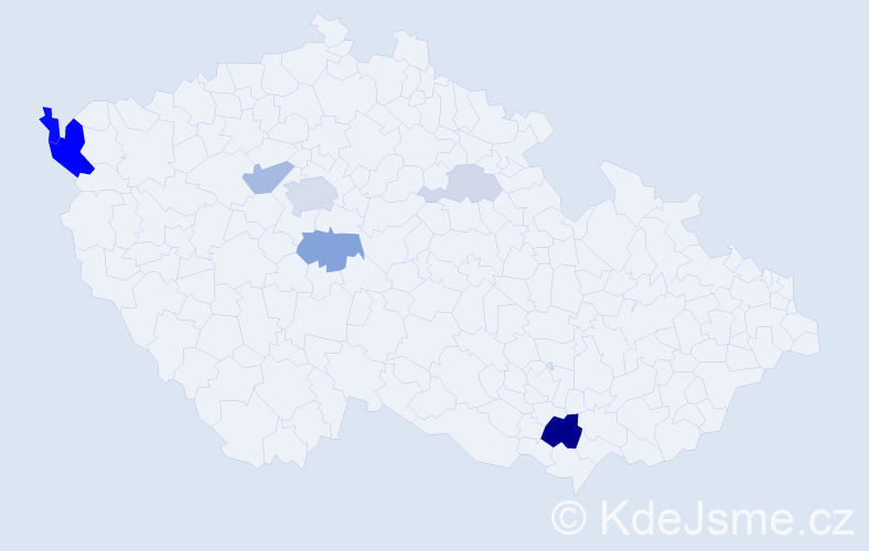 Příjmení: 'Hempl', počet výskytů 23 v celé ČR