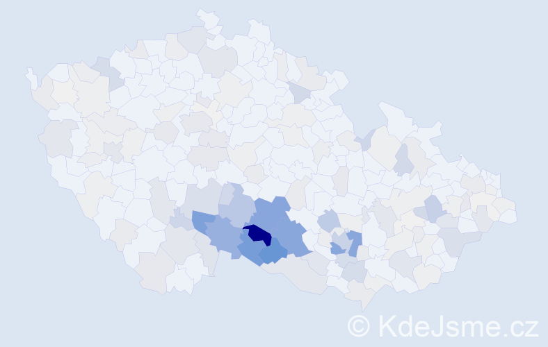 Příjmení: 'Mácová', počet výskytů 628 v celé ČR