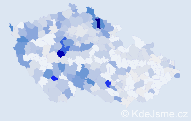 Příjmení: 'Petráková', počet výskytů 1167 v celé ČR