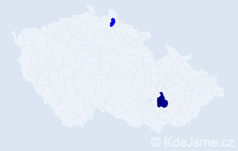 Příjmení: 'Zongor', počet výskytů 5 v celé ČR