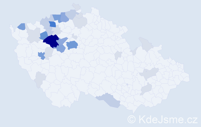 Příjmení: 'Zaspalová', počet výskytů 101 v celé ČR