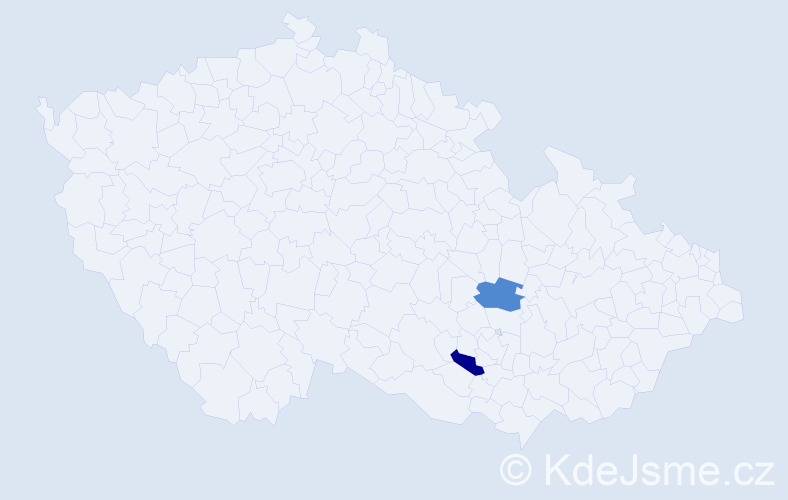 Příjmení: 'Pfosserová', počet výskytů 2 v celé ČR