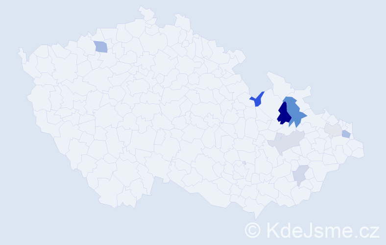 Příjmení: 'Bumbálová', počet výskytů 14 v celé ČR