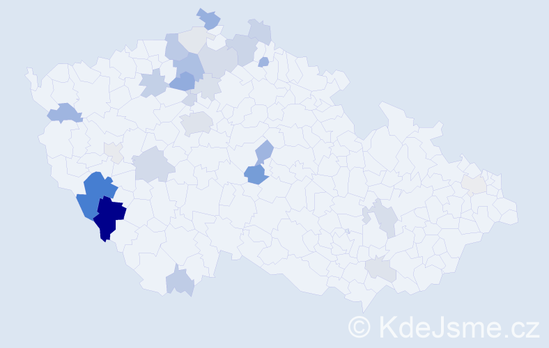 Příjmení: 'Patlejch', počet výskytů 80 v celé ČR