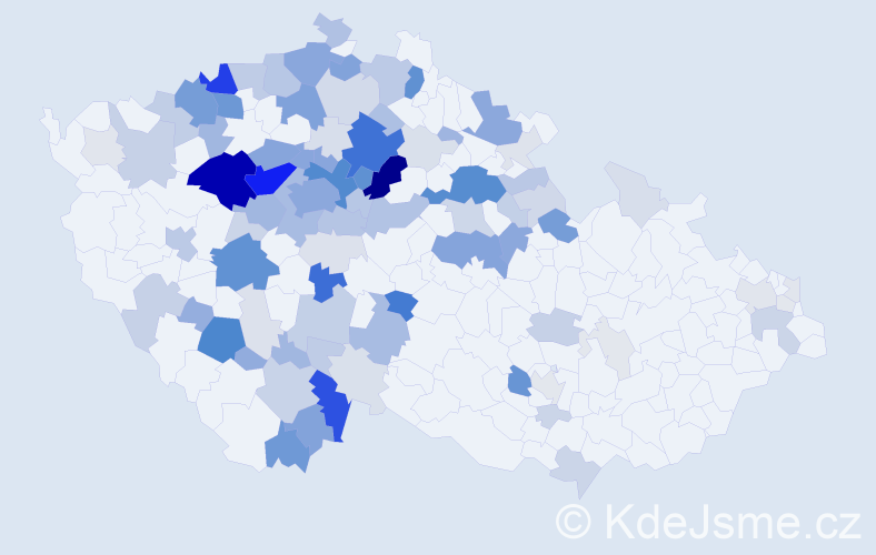 Příjmení: 'Bendlová', počet výskytů 428 v celé ČR