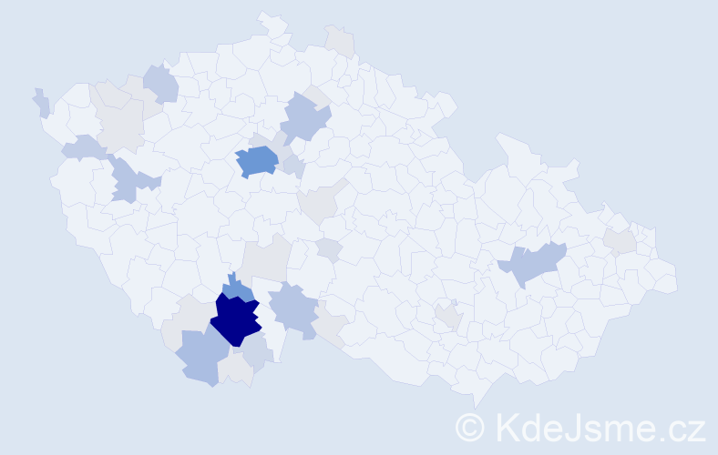 Příjmení: 'Marhounová', počet výskytů 132 v celé ČR