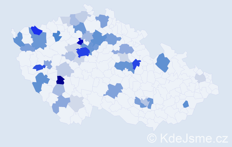 Příjmení: 'Kushnir', počet výskytů 151 v celé ČR