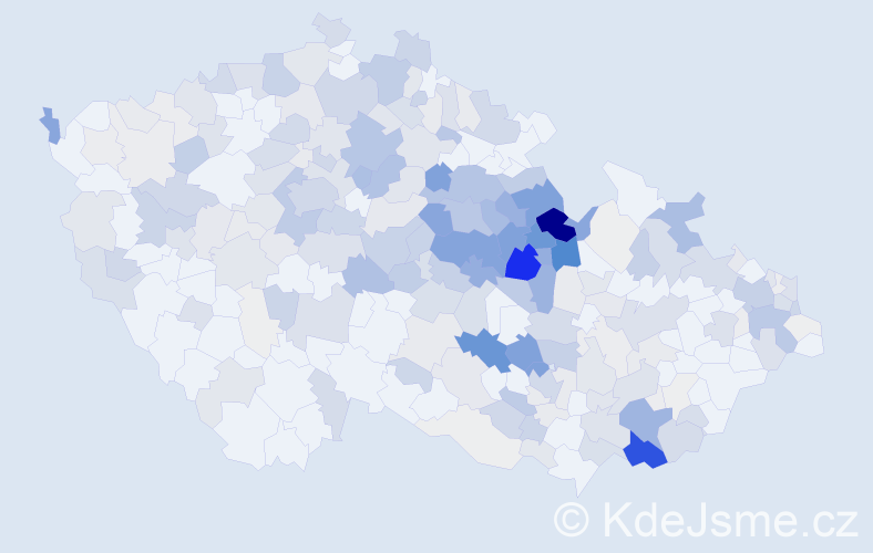 Příjmení: 'Motyčková', počet výskytů 1093 v celé ČR