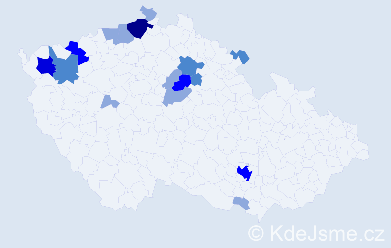 Příjmení: 'Csuporiová', počet výskytů 47 v celé ČR