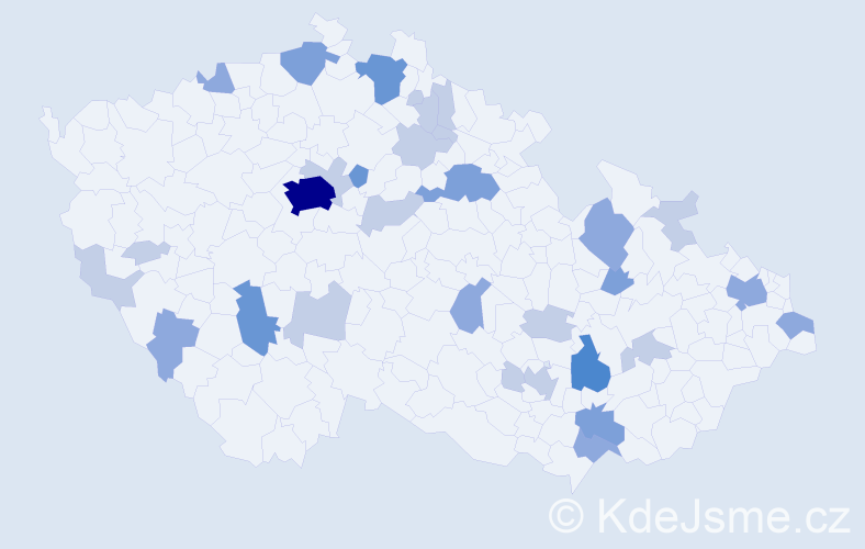 Příjmení: 'Riegl', počet výskytů 69 v celé ČR
