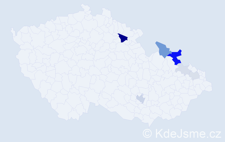 Příjmení: 'Grigoriadis', počet výskytů 23 v celé ČR