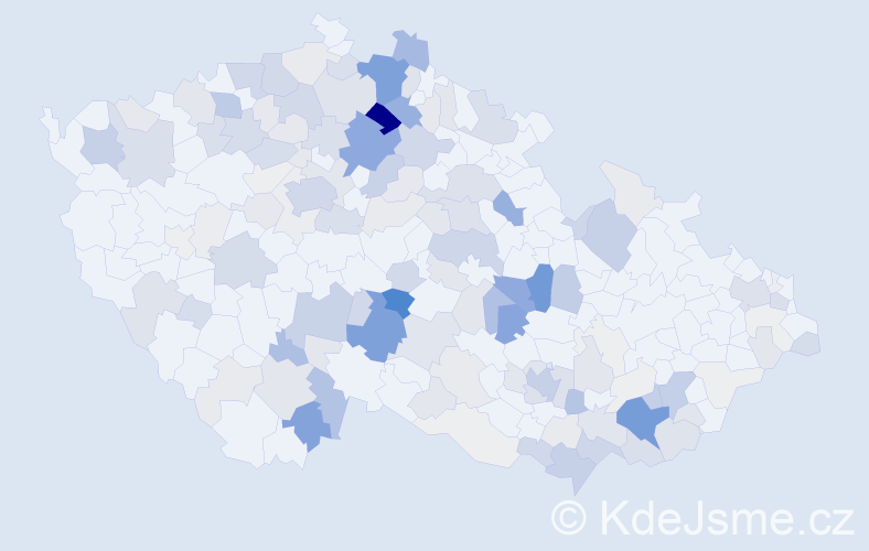Příjmení: 'Maděrová', počet výskytů 607 v celé ČR