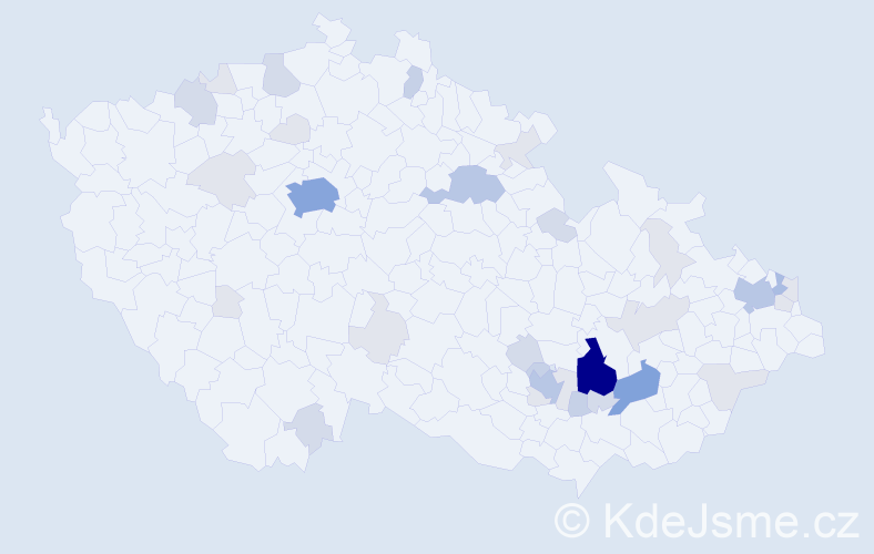 Příjmení: 'Kusalová', počet výskytů 102 v celé ČR