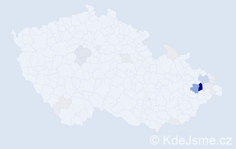 Příjmení: 'Sopuch', počet výskytů 101 v celé ČR