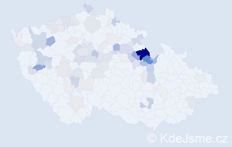 Příjmení: 'Divíšková', počet výskytů 264 v celé ČR