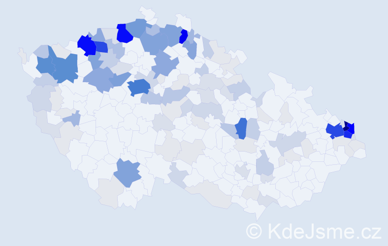 Příjmení: 'Makulová', počet výskytů 618 v celé ČR