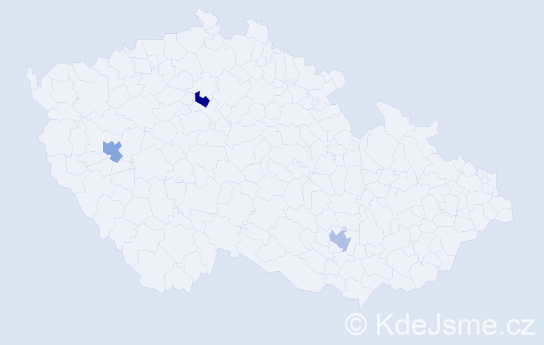 Příjmení: 'Fangová', počet výskytů 3 v celé ČR