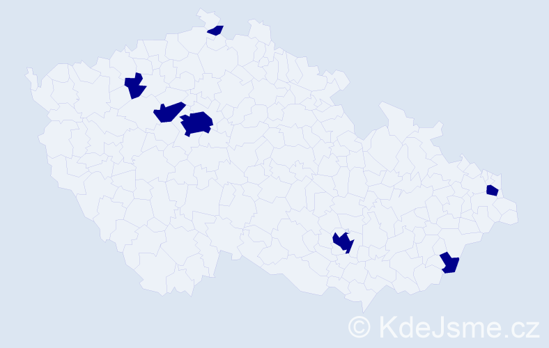 Příjmení: 'Tomeková', počet výskytů 7 v celé ČR