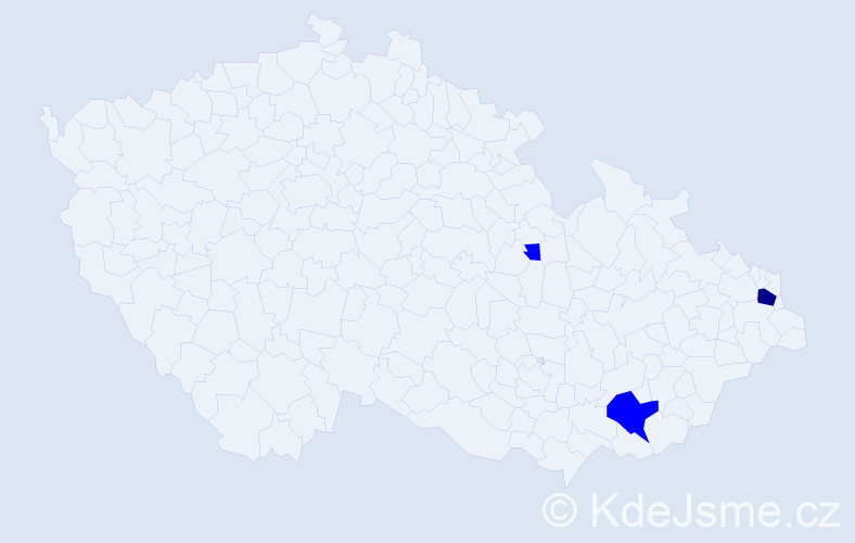 Příjmení: 'Kubošiová', počet výskytů 4 v celé ČR