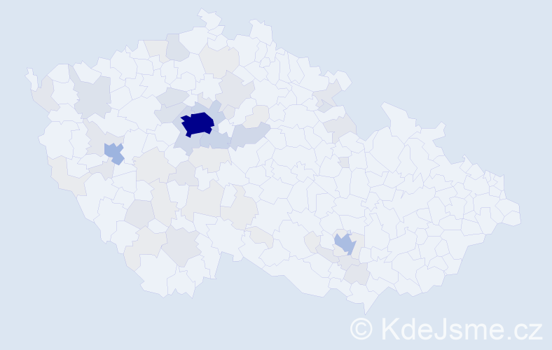 Příjmení: 'Chrastilová', počet výskytů 182 v celé ČR