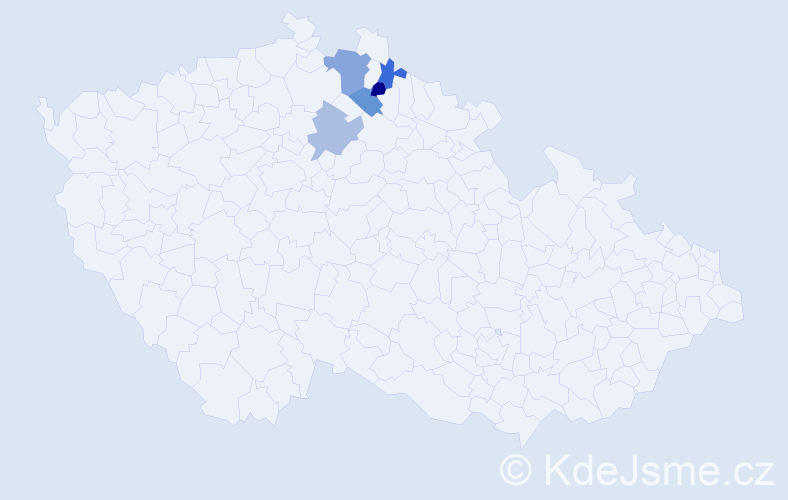 Příjmení: 'Tumajer', počet výskytů 6 v celé ČR