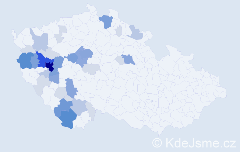 Příjmení: 'Kajer', počet výskytů 114 v celé ČR