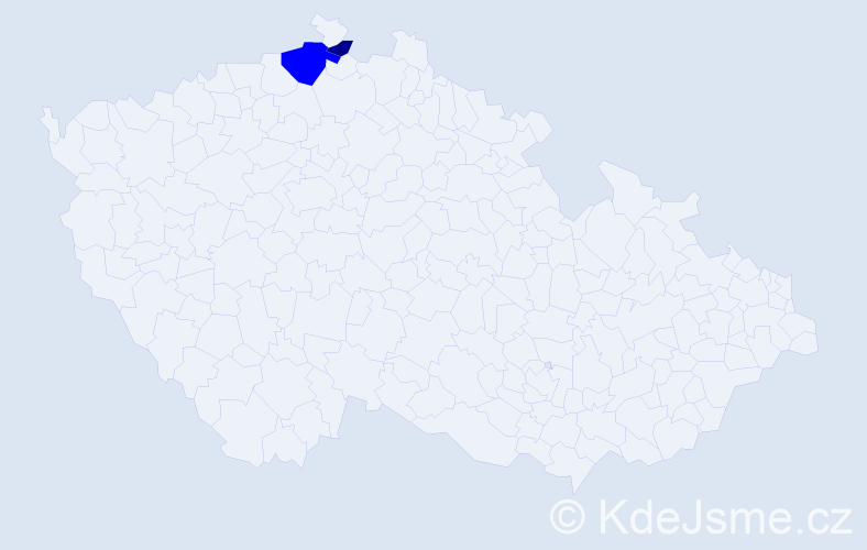 Příjmení: 'Makyšová', počet výskytů 5 v celé ČR