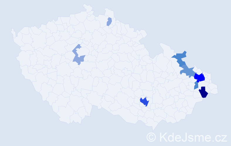 Příjmení: 'Kuhejda', počet výskytů 32 v celé ČR