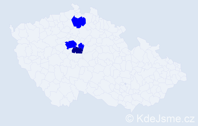 Příjmení: 'Zachárko', počet výskytů 5 v celé ČR
