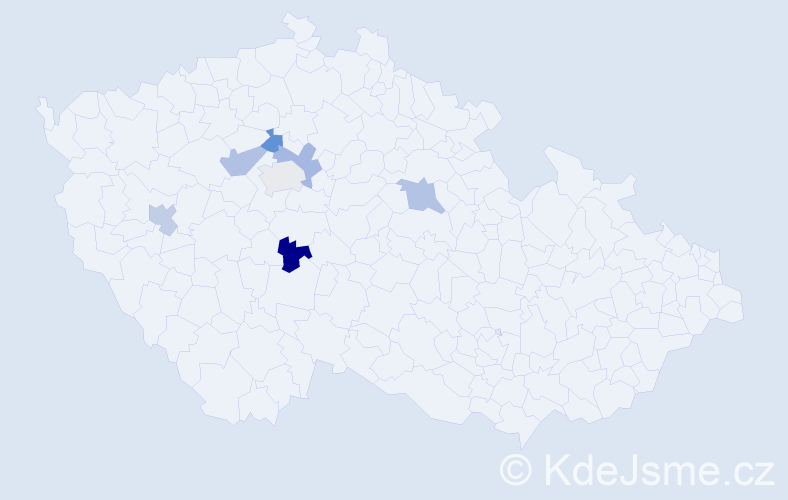 Příjmení: 'Bozha', počet výskytů 7 v celé ČR