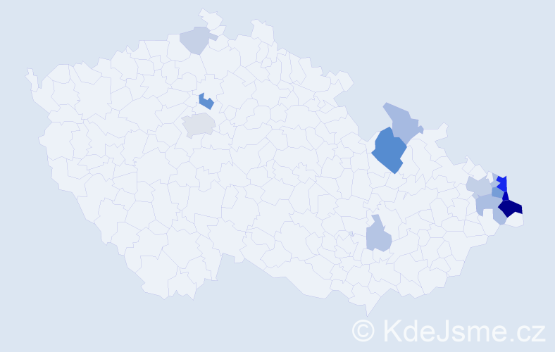 Příjmení: 'Fober', počet výskytů 45 v celé ČR