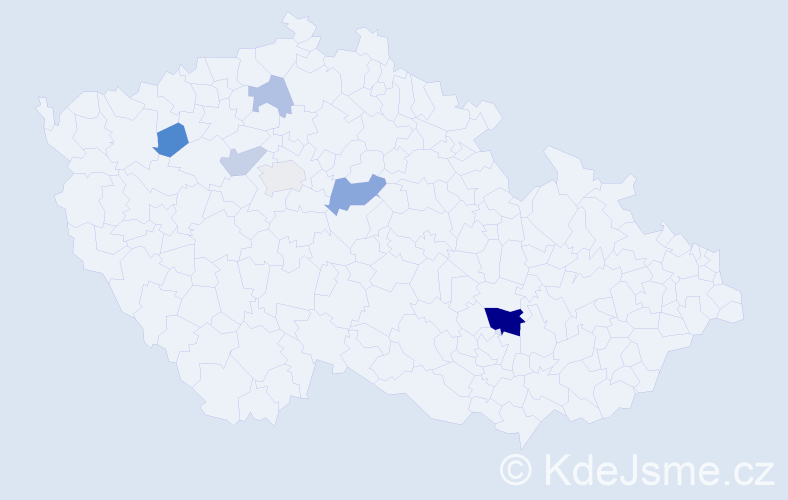 Příjmení: 'Varhánková', počet výskytů 13 v celé ČR