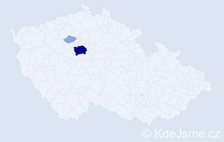 Příjmení: 'Vystrčková', počet výskytů 6 v celé ČR