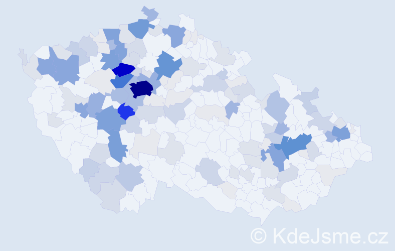 Příjmení: 'Dragoun', počet výskytů 622 v celé ČR