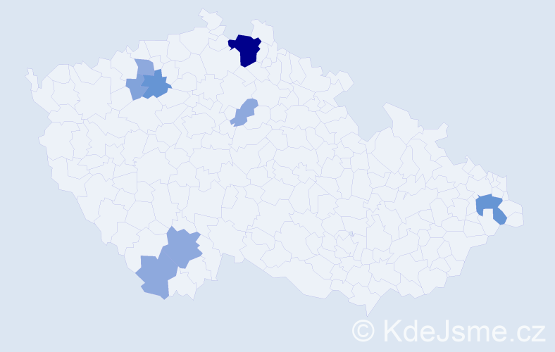 Příjmení: 'Matunák', počet výskytů 20 v celé ČR