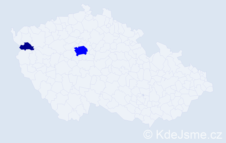 Příjmení: 'Vlásenko', počet výskytů 5 v celé ČR