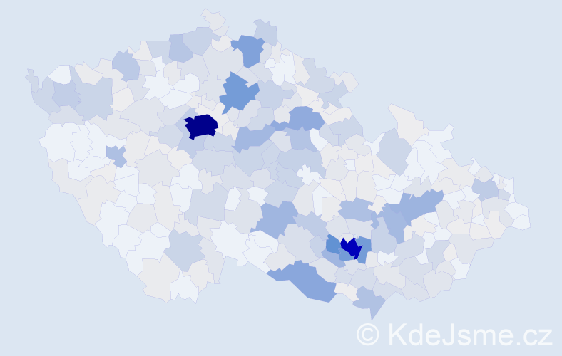 Příjmení: 'Smutná', počet výskytů 1671 v celé ČR