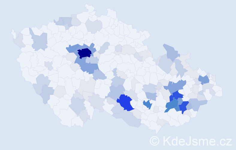 Příjmení: 'Bartíková', počet výskytů 395 v celé ČR