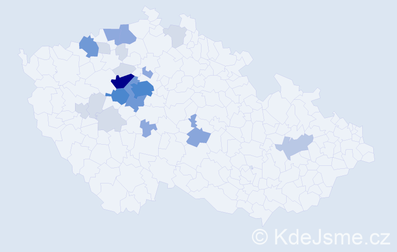 Příjmení: 'Lébr', počet výskytů 73 v celé ČR