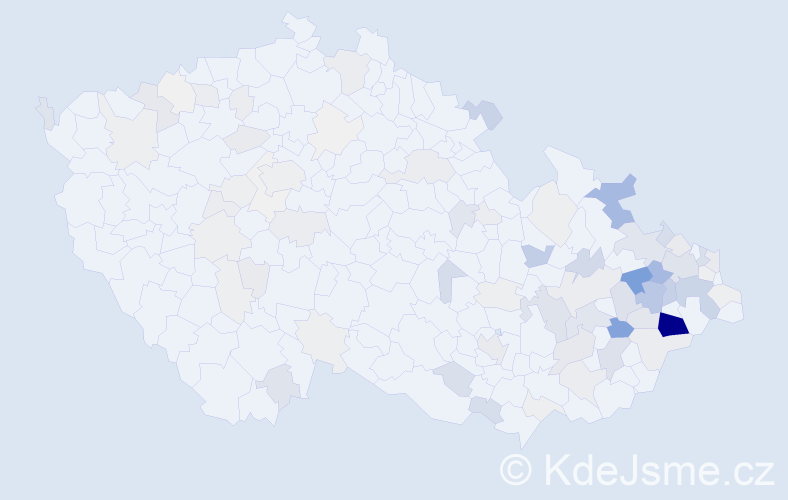 Příjmení: 'Vojkůvková', počet výskytů 379 v celé ČR
