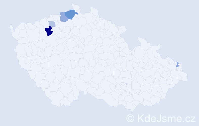 Příjmení: 'Budvesel', počet výskytů 10 v celé ČR