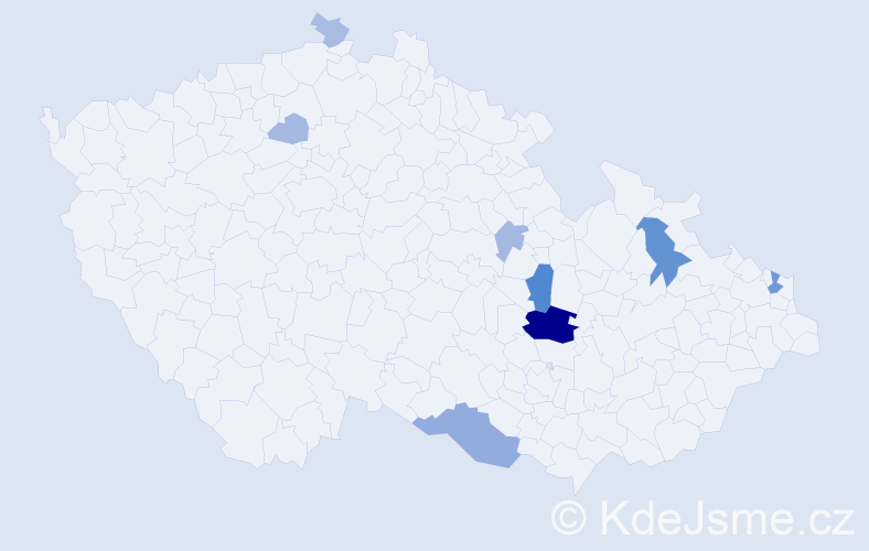 Příjmení: 'Reitschmied', počet výskytů 25 v celé ČR